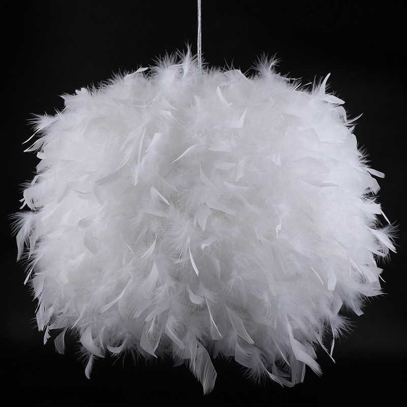 Feather Pendant Droplight Hanging Lamp for Living Room Exhibition Hall