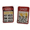 DIY iron on sew on patches 4 Peice Set Funny