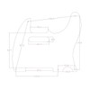 Dopro Metal Aluminum Anodized Vintage 5 Hole Tele Pickguard for