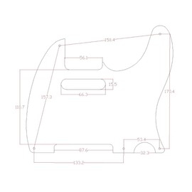 Dopro Metal Aluminum Anodized Vintage 5 Hole Tele Pickguard for American/Mexican FD Telecaster Black