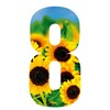 MONOGRAM Classic Signs Wheelie Bin Number Sunflower 8