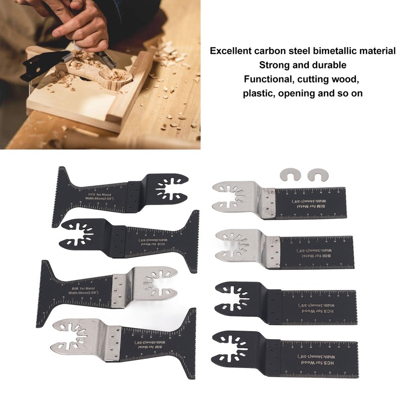 10Pcs Oscillating Saw Blades Universal Quick Release Tool Accessories Kit