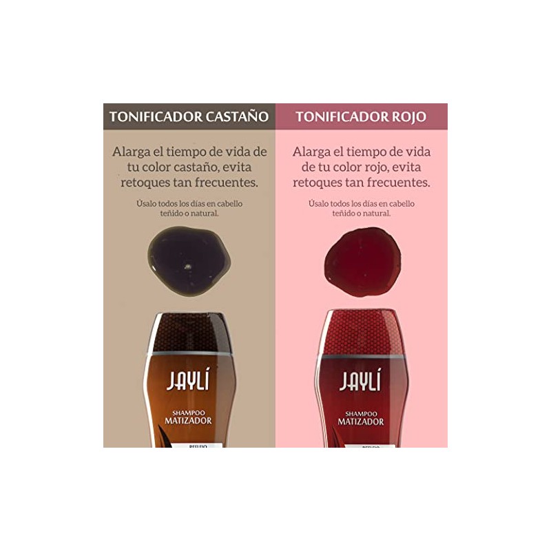 Jayli Shampoo Tonificador Matizador Rojo, 440 ml