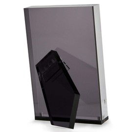 TIZO Design Vertical 5x7 Lucite Picture Frame, Durable 1 Inch Thick Clear Lucite & Magnetic Closures, Elegant & Practical Boutique Quality Photo Frame (Multiple Colors Available)