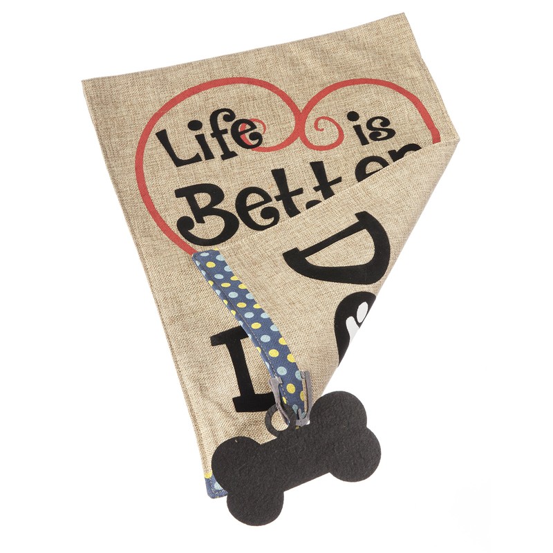 Life is Better with Dog Garden Flag