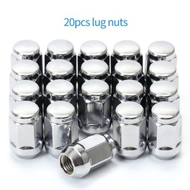 M12x1.5 Lug Nuts M12-1.50 Chrome Lug Nuts Acorn Lug Nuts 12x1.5 19mm Hex 1.38" Tall Set of 20 Lug Nuts Aftermarket Wheel Lug Nuts Fits for Ford Fusion Ford Escape etc