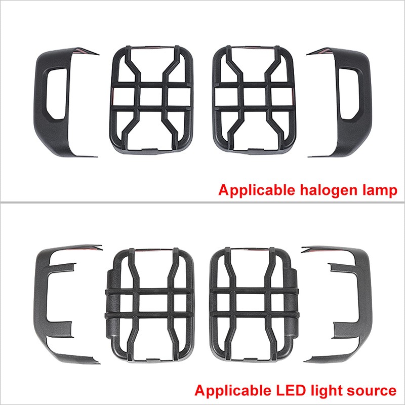 Hoolcar Tail Light Guards Rear Light Cover Protector for Jeep