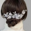 Prosy Wedding Hair Clips with Wedding Flowers Crystal Wedding Hair