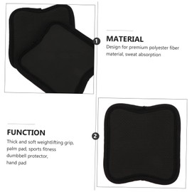 BESPORTBLE 2 Pairs Weight Lifting Hand Pad Gym Accessory for Workout Grip Pad Polyester Fiber Material Durable Gym Equipment