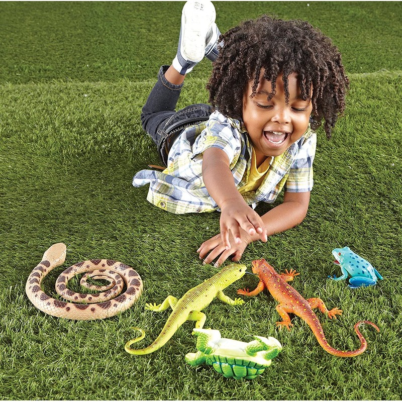 Learning Resources Jumbo Reptiles & Amphibians - Tortoise, Gecko, Snake,