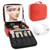 SLUMAZI Travel Makeup Bag with LED Mirror and 10x magnifying