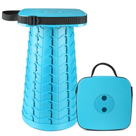 Deer's Life Square Portable Folding Stool, 2024 Upgrade Full Color Collapsible Stools for Adults Heavy Duty 485lbs Yet Small Lightweight Telescoping Retractable Camping Stool for Travel Outdoor Indoor