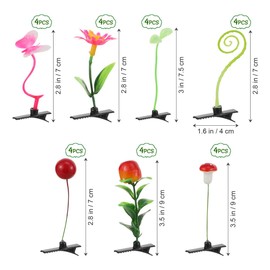 MAGICLULU 28pcs Simulation Plant Hair Pins for Girls Hair Ornaments Hair Clips Small Hair Clips for Travel and Guest Hair Accessories