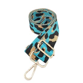 Bag Straps Replacement Crossbody Wide Blue Leopard Print Adjustable Guitar Strap for Purses