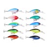 10Pcs Artificial Crankbait 3D Fishing Bait Fishing Accesories for Bass
