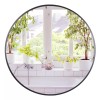 segawe 24" Metal Frame Round Wall Mirror for Bedroom Bathroom