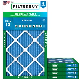 Filterbuy 10x28x1 Air Filter MERV 13 (MPR 1900) Health Defense Replacement (5-Pack), Electrostatic Pleated HVAC AC Furnace Filters, Made in USA (Actual Size: 9.50 x 27.50 x 0.75)