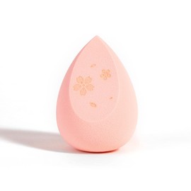 SIXPLUS Multifunctional Makeup Sponge Puff, Teardrop Shape, Diagonal Cut Surface, Soft, Dry and Wet Use, Makeup Tool, Makeup Puff (Cherry Blossom Pink)