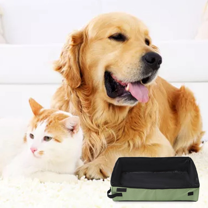 Folding Cat Litter Box Waterproof Portable Oxford Cloth Foldable Cat