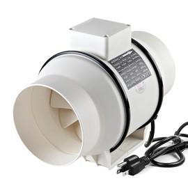 6Inch Exhaust fan Pipeline booster fan Inline duct fan 420 CFM Efficiency Air Fan for Duct Vent Bathroom, Kitchen, Grow Tent,Hydroponics,The wind is very strong.All-copper wire motors are more durable