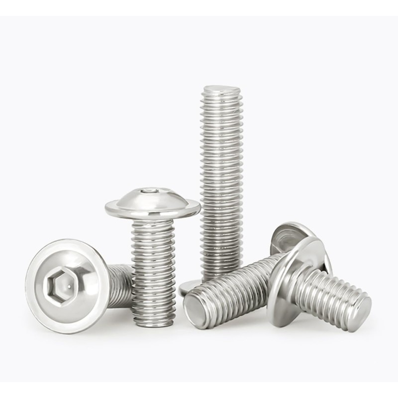 Drenky 10 Pcs Flanged M8 X 35mm Stainless Steel Pan