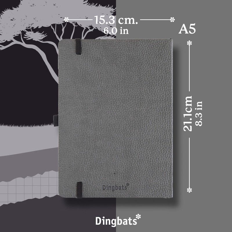 Dingbats* Wildlife Dotted Journal A5 - Vegan Leather Soft Cover,