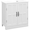 kleankin Pedestal Sink Storage Cabinet, Under Sink Cabinet with 2