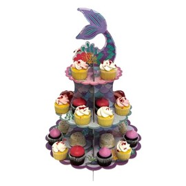Dondor Mermaid Cupcake Stand, 3 Tier Cupcake Stand