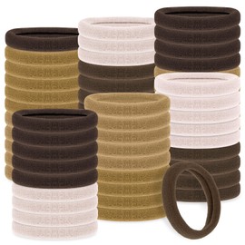 cobee Pack of 100 Hair Bobbles for Women, Elastic Ponytail Holder, Hair Elastics, Hair Accessories (Caramel Colour 4 mm)