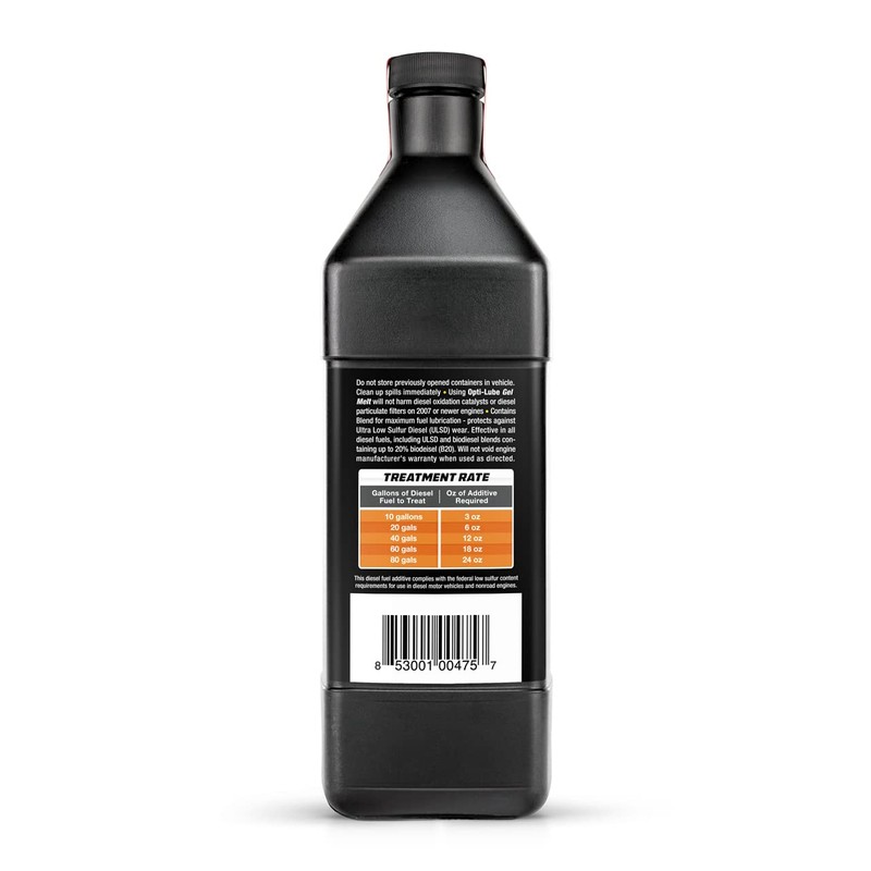 Opti-Lube Gel Melt Diesel Fuel Additive for Emergency Use: 1
