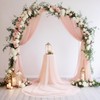 ShinyBeauty Wedding Arch Curtains Fabric 2 Panels 16 Feet Peach