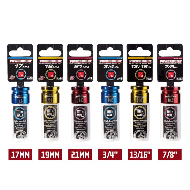 Powerbuilt 642396 2 Pc. SAE Lug Nut Socket Set