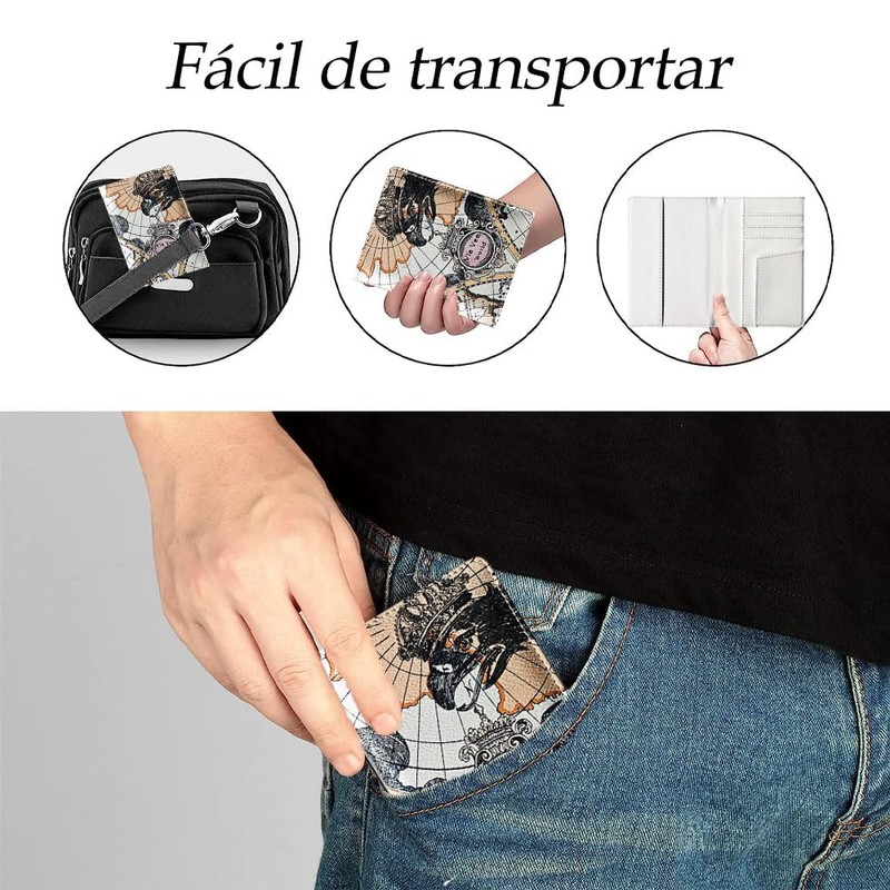 Lumbor37 Porta Pasaporte Cartera para Pasaporte RFID, Titular de Pasaporte