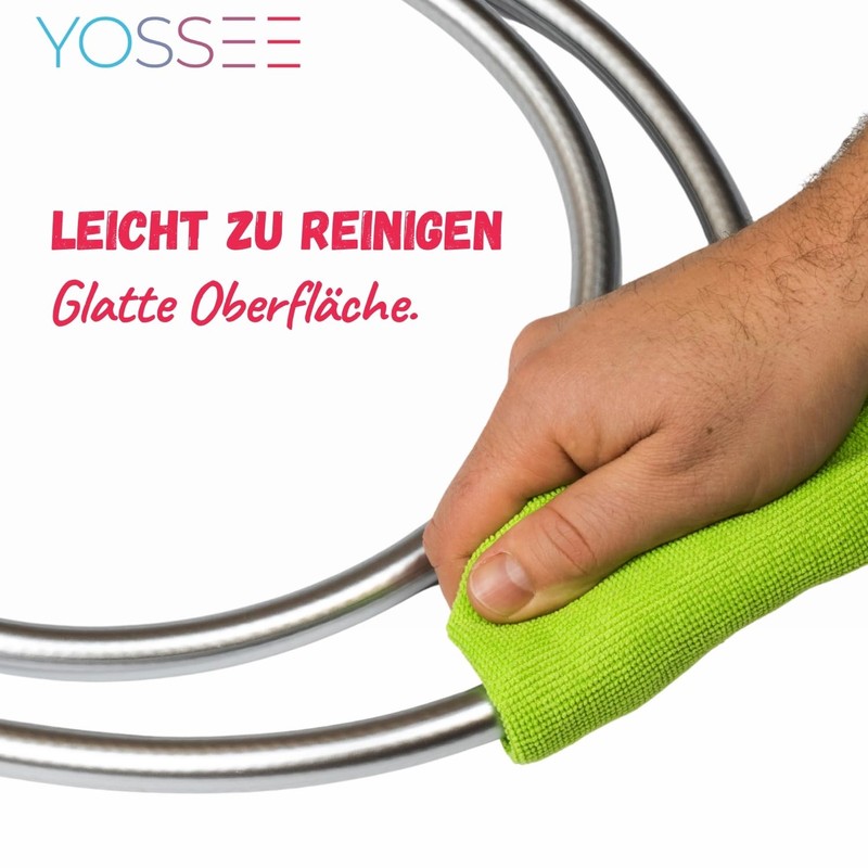 Yossee Duschschlauch 2 Meter PVC Glatter Brauseschlauch mit verdrehsicheren Messinganschlüssen,