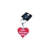 Best Teacher Ever Keyring, Keychain, Heart Shaped, White and Red,