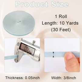 Velvet Ribbon Light Blue 3/8 Inch (10mm) 10 Yards Manjonzic Single-Sided Velvet Ribbon Trim Perfect for Christmas Trees Gift Wrapping Bouquets Wedding Decor