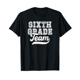 Kids Teacher Sixth Grade Retro Back To School Team 6th Grade T-Shirt