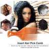 Brown Hair Pick Comb Smooth Hair Fork Comb Lightweight Amber