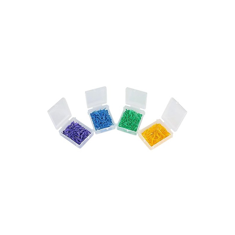 Jadeshay 400pcs Cuñas Dentales Desechables de Plástico con Orificio en