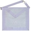 MasonicHub Past Master Mason white Apron Hand Embroidered with Square