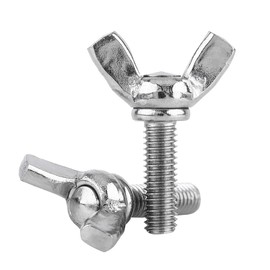 M5 Metric Wing Bolt, 10mm 12mm 16mm 20mm Length Stainless Steel Butterfly Screw Wing bolt Machine Fastener(Pack of 10) (12mm)