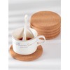 Round Hot Pan Coasters, Cork Coasters for Drinks, Coffee, Tea,