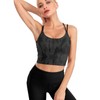 Cerburny Workout Tops for Women Padded Tiedye Sports Bra Crop