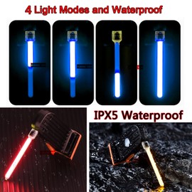 YUERWOVER Bike Tail Light LED Rechargeable Rear Bicycle Light for Night Riding Cycling Bright Back Mountain Bike Ebike Accessories 4 Modes Waterproof Safety Warning Lamp for Adult Kids (Blue Line)