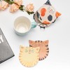Drink Coasters with Holder, Absorbent Coaster Sets of 4, Cat
