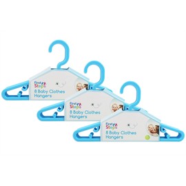Baby Coat Hangers Small Clothes Hangers First Steps Pack of 24 Blue
