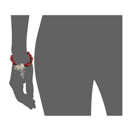 E B Evelyn Brooks Designs Ballerina Dancer Charm Stretchy Beaded Bracelet for Women - Good Luck Peruvian Huayruro Seed Beads Jewelry - Meaningful Dance Accessories - 6.5” - 7.5”