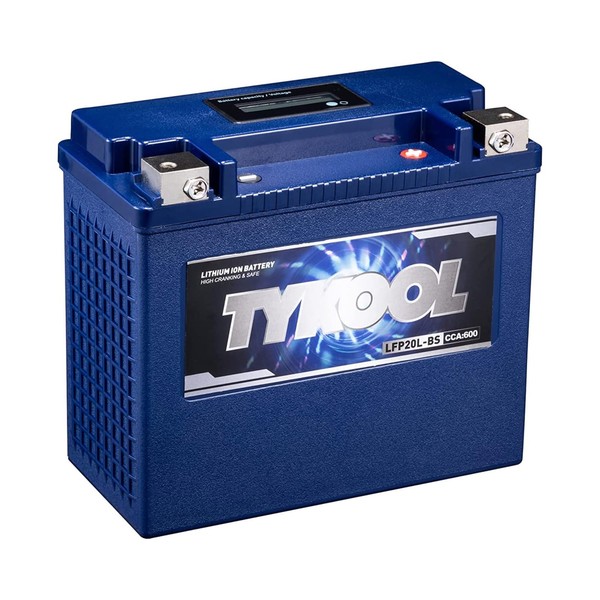 TYKOOL YTX20L-BS YTX20HL-BS Lithium LiFePO4 Motorcycle Battery,12V 12Ah,600CCA,Built in BMS,Powersports Battery,for ATV, UTV,Jet Ski,Personal Watercraft, Snowmobile,Quad, Riding Lawn Mower, Tractor
