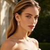 Silver Moissanite Drop Earrings for Women Moissanite Dangle Earrings, 2.6ct