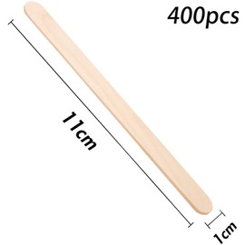 VGOODALL Pack of 400 wooden sticks, wooden ice sticks for crafts, popsicle sticks, ice sticks made of wood, colourful, natural cosmetics